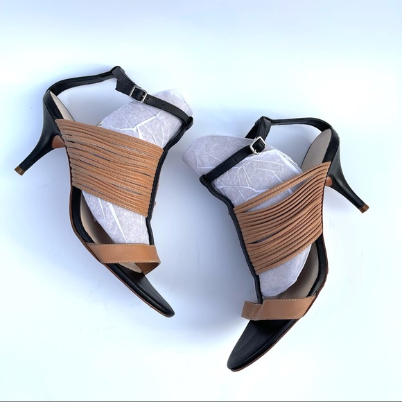 Loeffler Randall Black & Tan Leather Ankle… - Picture 2 of 13